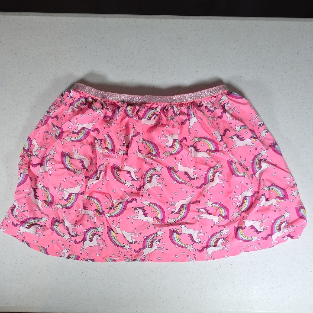 Pink Unicorn Skirt with built in Shorts  Girls Size 10/12